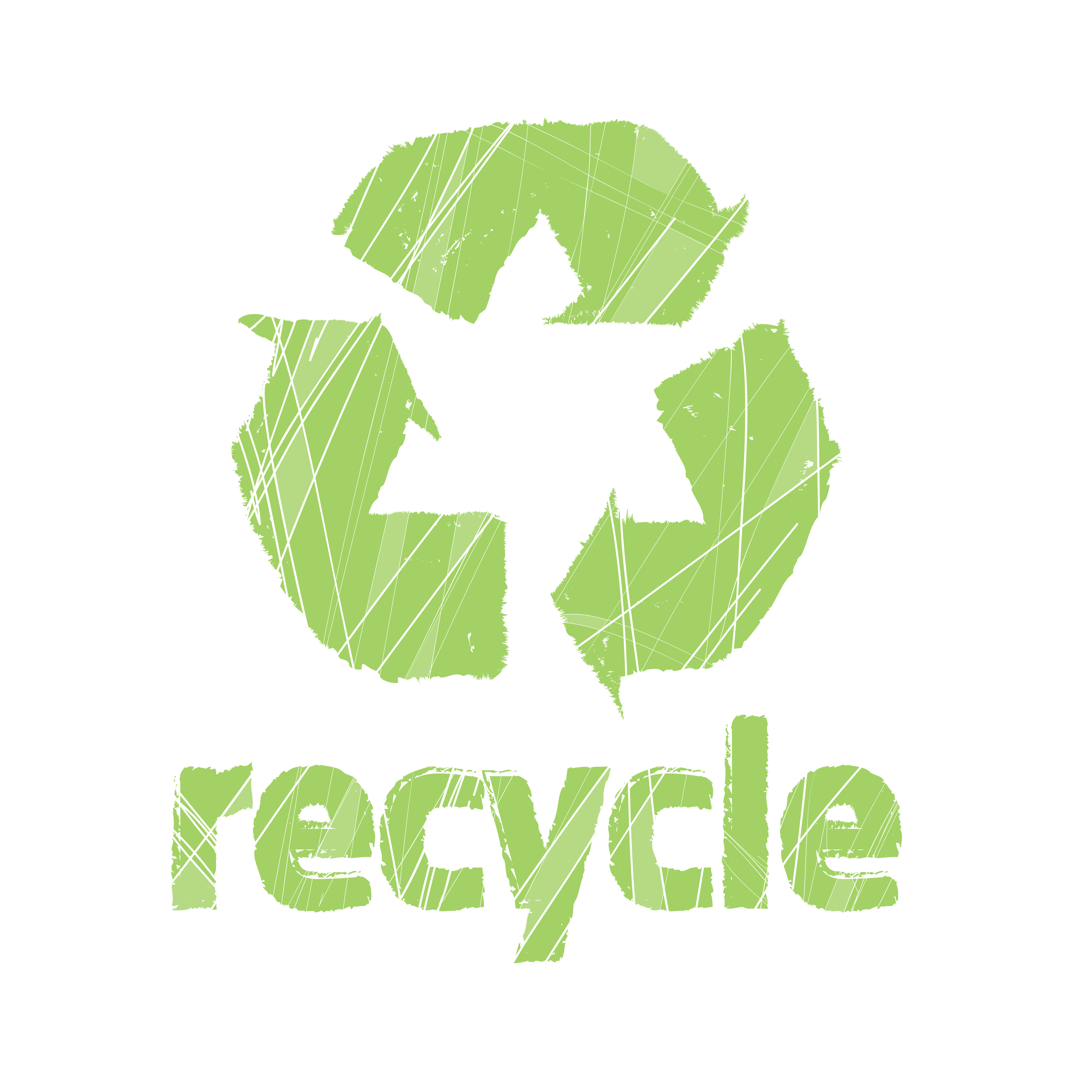 Logo van recyclen. PVC-vrij vinyl is gemaakt van recyclebaar materiaal. 